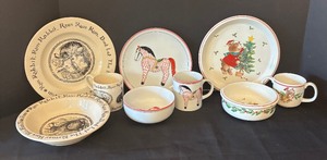 lot 80 image: Collection of Childrens Dish Sets by Mikasa, Bridgewater, and Winterthur