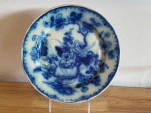 lot 110D image: Lubiana Blue and White Floral Porcelain Plate 9.5 Inch Made in Poland
