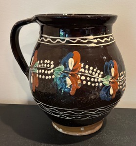lot 161 image: Vintage Hungarian Folk Art Pitcher