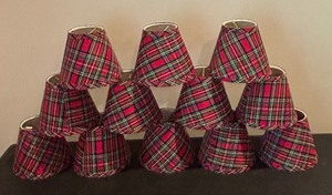 lot 171 image: 12 Pretty Little Plaid Lamp Shades