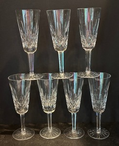 lot 173 image: Waterford Lismore Champange Flutes