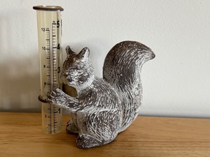 lot 145 image: Decorative Squirrel Rain Gauge, 6 Inch Tall