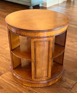 lot 23D image: Round Wood Side Table with Shelving, Made in Great Britain
