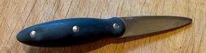 lot 158 image: Michael Aram Small Kitchen Knife with Black Handle
