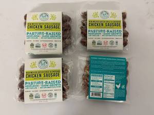 lot 8 image: C. 4x 12oz Chicken Sausage-New Mexico Hatch Chile & Cheddar