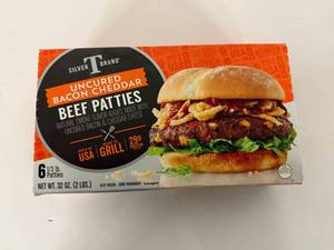 lot 13 image: C. 2lbs(6x 13lb) Beef Patties-uncured bacon & cheddar