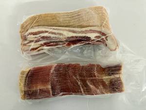 lot 34 image: H. 3.0lbs Bacon Natural Hickory Smoked-Wright Brand