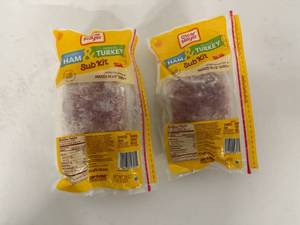 lot 58 image: B. 2x 28oz Oscar Mayer Smoked Ham & Turkey Sub Kit-22025