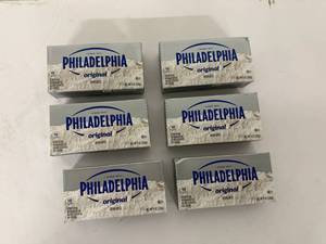 lot 62 image: 6x 8oz Philadelphia Cream Cheese-32025
