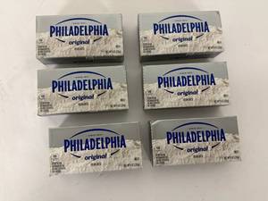 lot 63 image: 6x 8oz Philadelphia Cream Cheese-32025