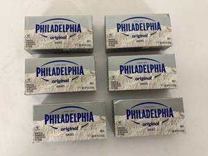 lot 64 image: 6x 8oz Philadelphia Cream Cheese-32025