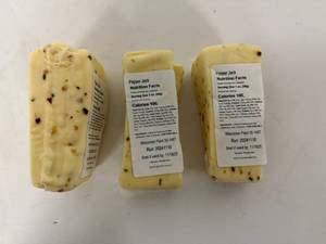lot 65 image: 3x Wisconsin Pepper Jack Cheese
