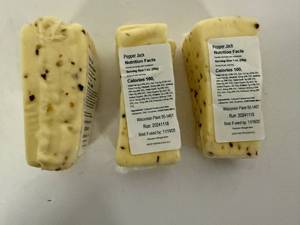 lot 67 image: 3x Wisconsin Pepper Jack Cheese