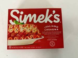 lot 475 image: EE. 2lbs Simeks Italiano Lasagna
