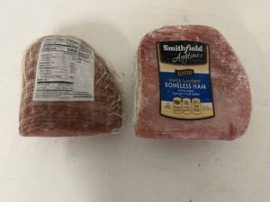 lot 79 image: E. lbs Smithfield Sliced Boneless Ham-Maple Flavored