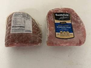 lot 83 image: E. lbs Smithfield Sliced Boneless Ham-Maple Flavored