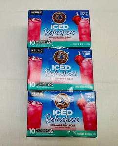 lot 248 image: MM. 3x 10  K- Cups Iced Refreshers-Strawberry Acai
