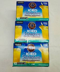lot 250 image: MM. 3x 10  K- Cups Iced Refreshers-Pineapple Passion Fruit