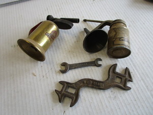 lot 30 image: Antique IH wrench, vintage Ford wre...