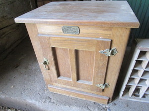 lot 42 image: White Clad end table...