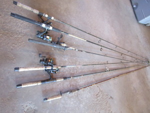 lot 61 image: Fishing rods & reels...