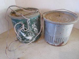 lot 66 image: Two vintage minnow buckets...