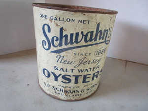 lot 103 image: Schwans Salt Water Oster tin...