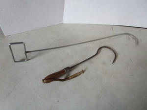 lot 105 image: Fish gaffs with vintage...