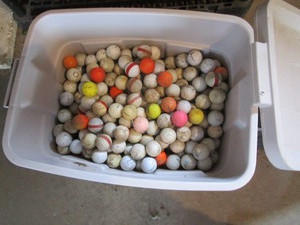 lot 110 image: Golf balls - field finds...