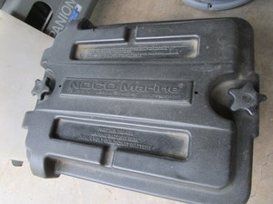 lot 111 image: Marine battery box, dual 6V...