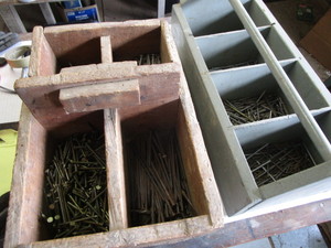 lot 187 image: Nail totes, wooden 18-12L and 20...