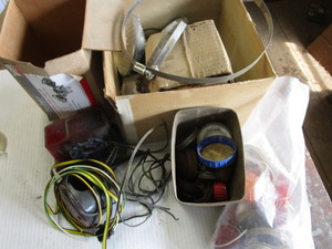 lot 194 image: Headlight lamps - tractor lights, r...