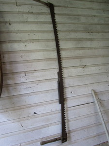 lot 260 image: Two person antique lumber saw...