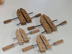 lot 97 image: Rockler Wood Clamps - Two 8 & Two 12 Screw Clamps