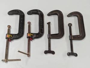 lot 68 image: Set of 4 - 6 C-Clamps - Heavy Duty