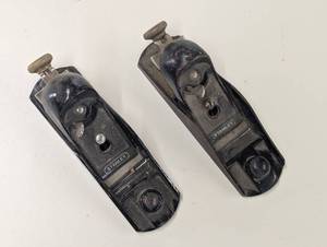 lot 40 image: Set of Mini Newer Stanley Planers - Wood Workers