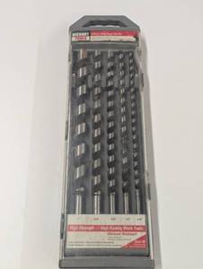 lot 23 image: Hickory Tools 5 piece Wood Auger Bit Set 38 to 1 in Case 17 Long