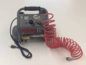 lot 1 image: Senco 1 Gal. Finish & Trim Air Compressor with Hose