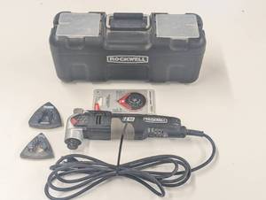 lot 11 image: Rockwell Rk5141k 4.0a Sonicrafter F50 With Case and Extra Blades and Attachments