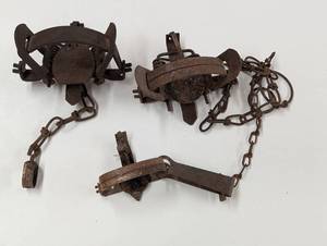 lot 254 image: 3 Spring Loaded Animal Traps