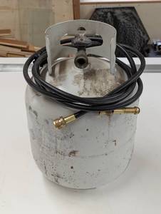 lot 203 image: Full 20# Propane Tank with 10 FT Hose