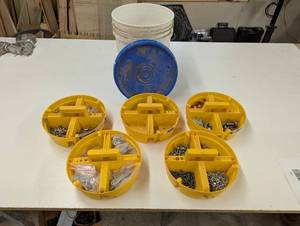 lot 188 image: Bucket Stacker System 5 Trays - Get contents of bins as well