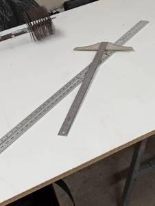 lot 130 image: 48 Ruler with a 24 Picket  T Square
