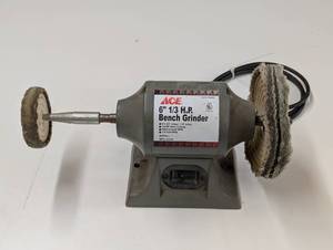 lot 137 image: Ace 6 13 HP Bench Grinder - BufferPolishing Adapter and Wheels - ACE2104693