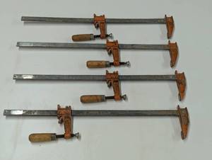 lot 90 image: Set of 4 Heavy Duty Wood Clamps - 12 Clamps - Quality