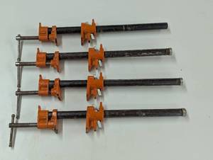 lot 95 image: Set of 4 Pipe Wood Clamps - 11 Capacity
