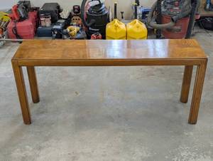 lot 378 image: 60 L  x 16 W x 25H Console Table - Solid