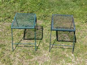 lot 355 image: Pair of Patio Side Tables - 18 x 14
