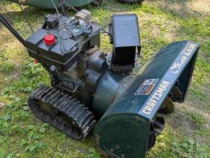 lot 348 image: Craftsman Snowblower - 8.526 with Electric Start - Track Wheel System - Cast Iron Cylinder Liner - 247.888500