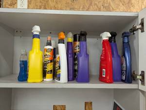 lot 389 image: Full Cabinets of Shop Goods - Painter to wood working